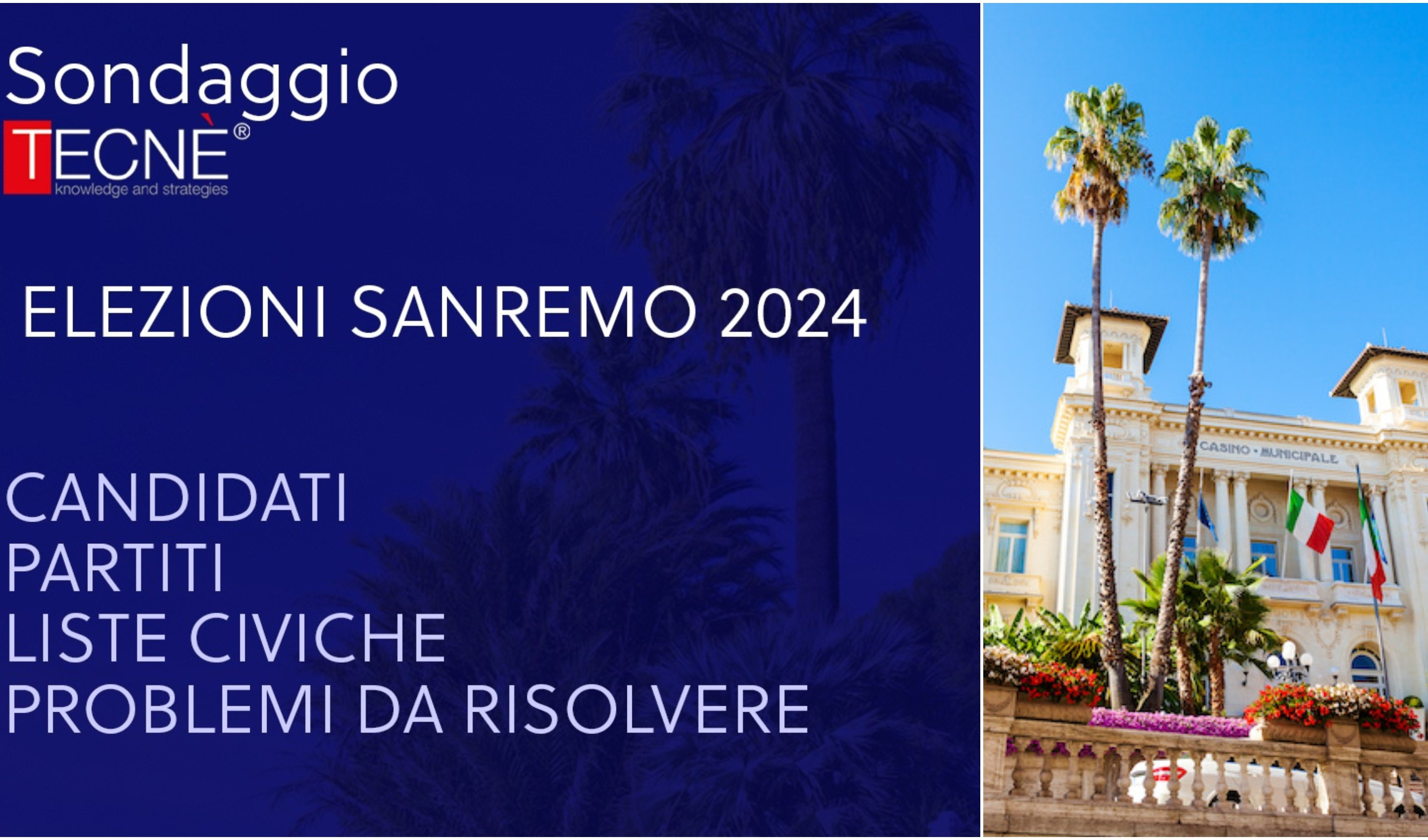 Elezioni Sanremo, in arrivo il sondaggio Primocanale-Tecne'