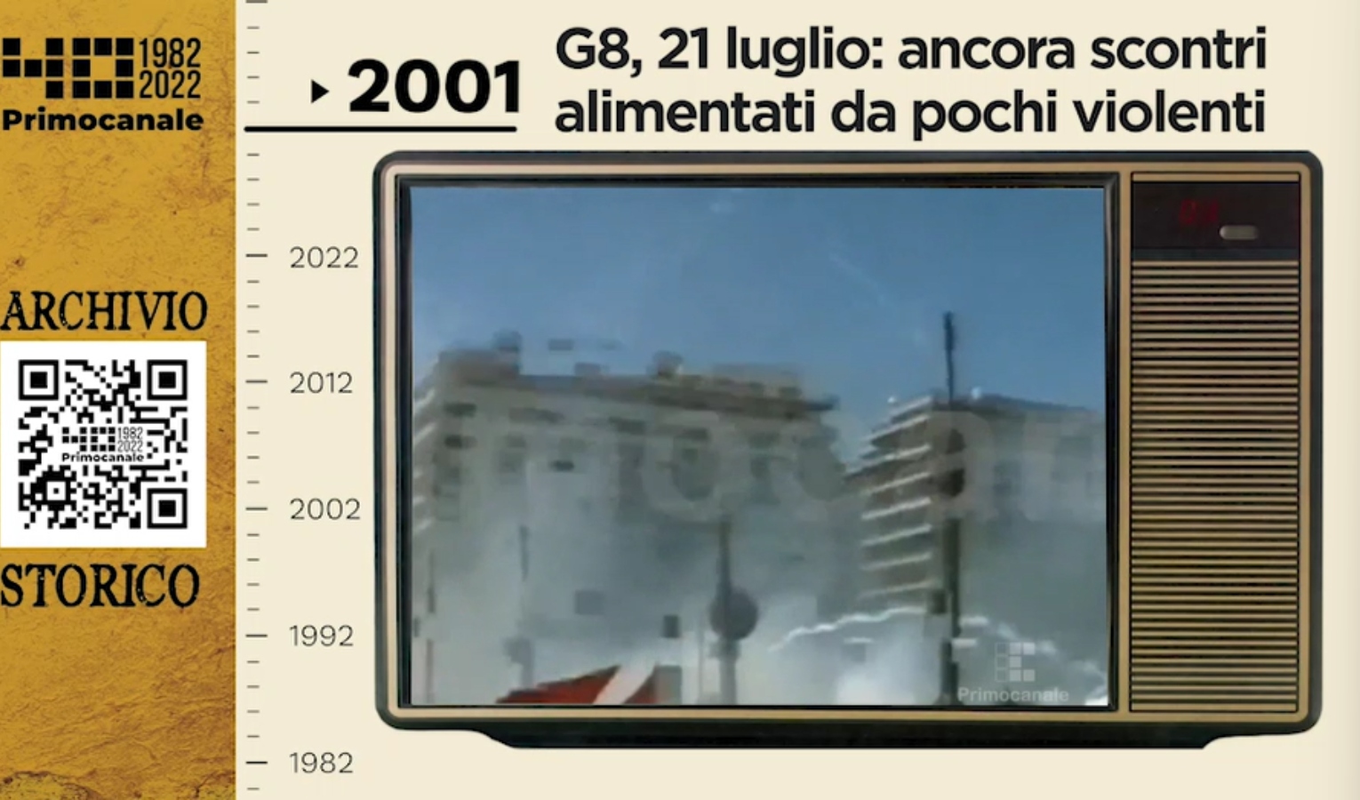 Dall'archivio storico di Primocanale, 2001: G8, 21 luglio, ancora scontri 