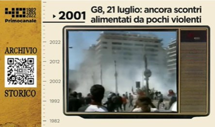 Dall'archivio storico di Primocanale, G8 2001: scontri tra polizia e violenti