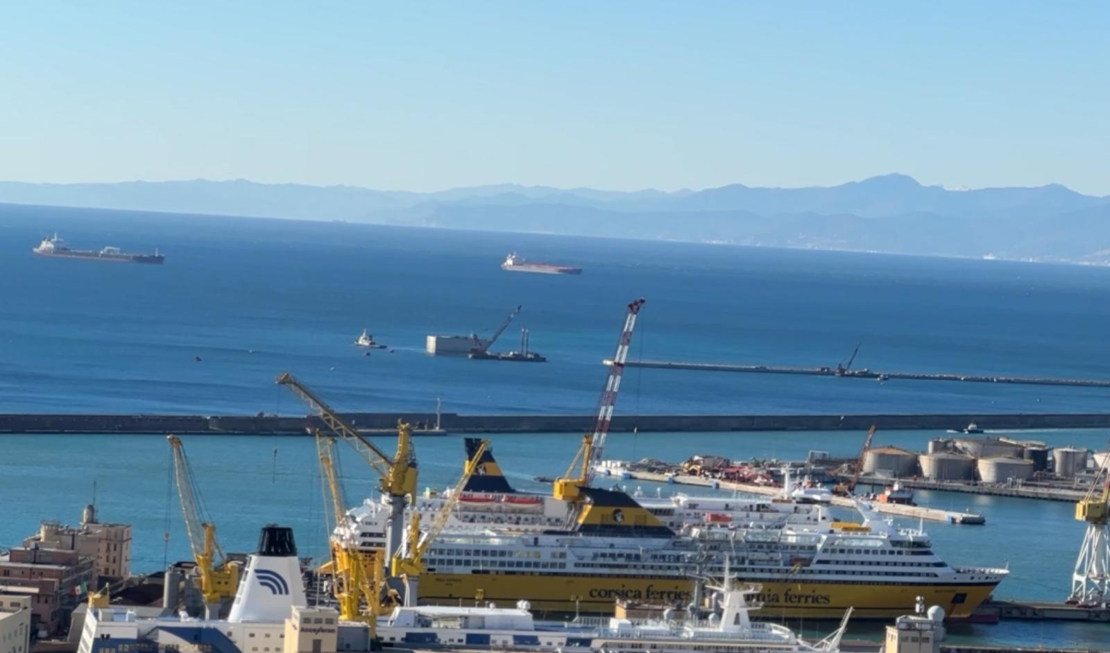 Nuova Diga di Genova, è arrivato il quattordicesimo cassone