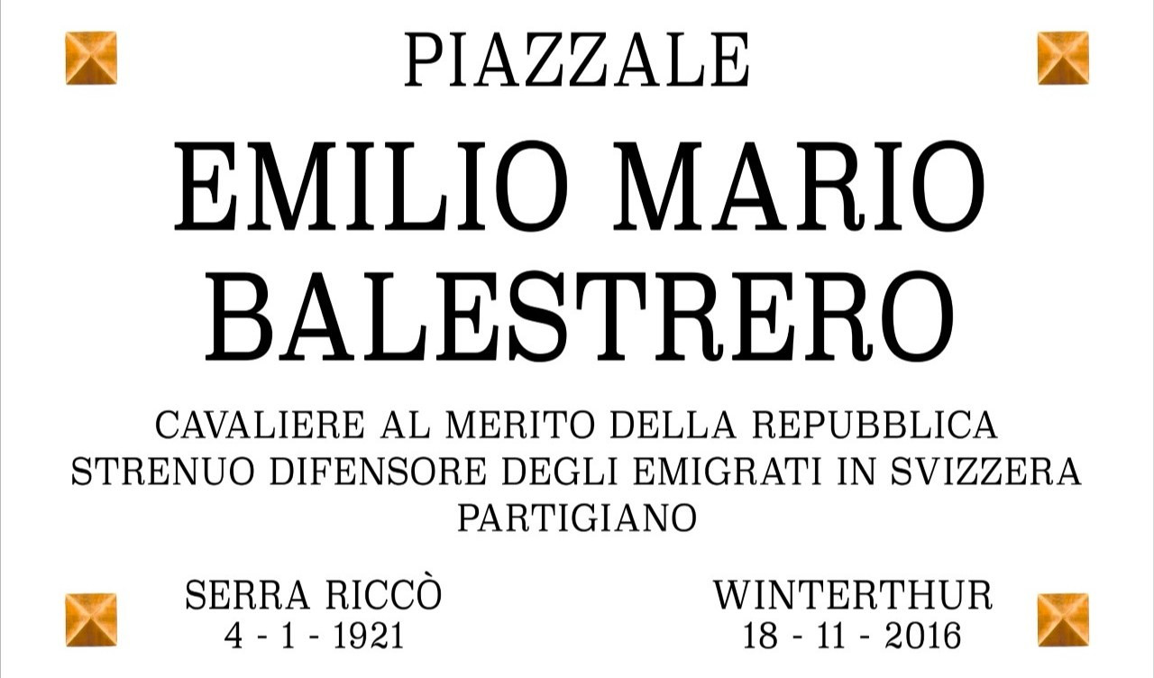 Serra Riccò: una piazza per il partigiano Emilio Mario Balestrero 