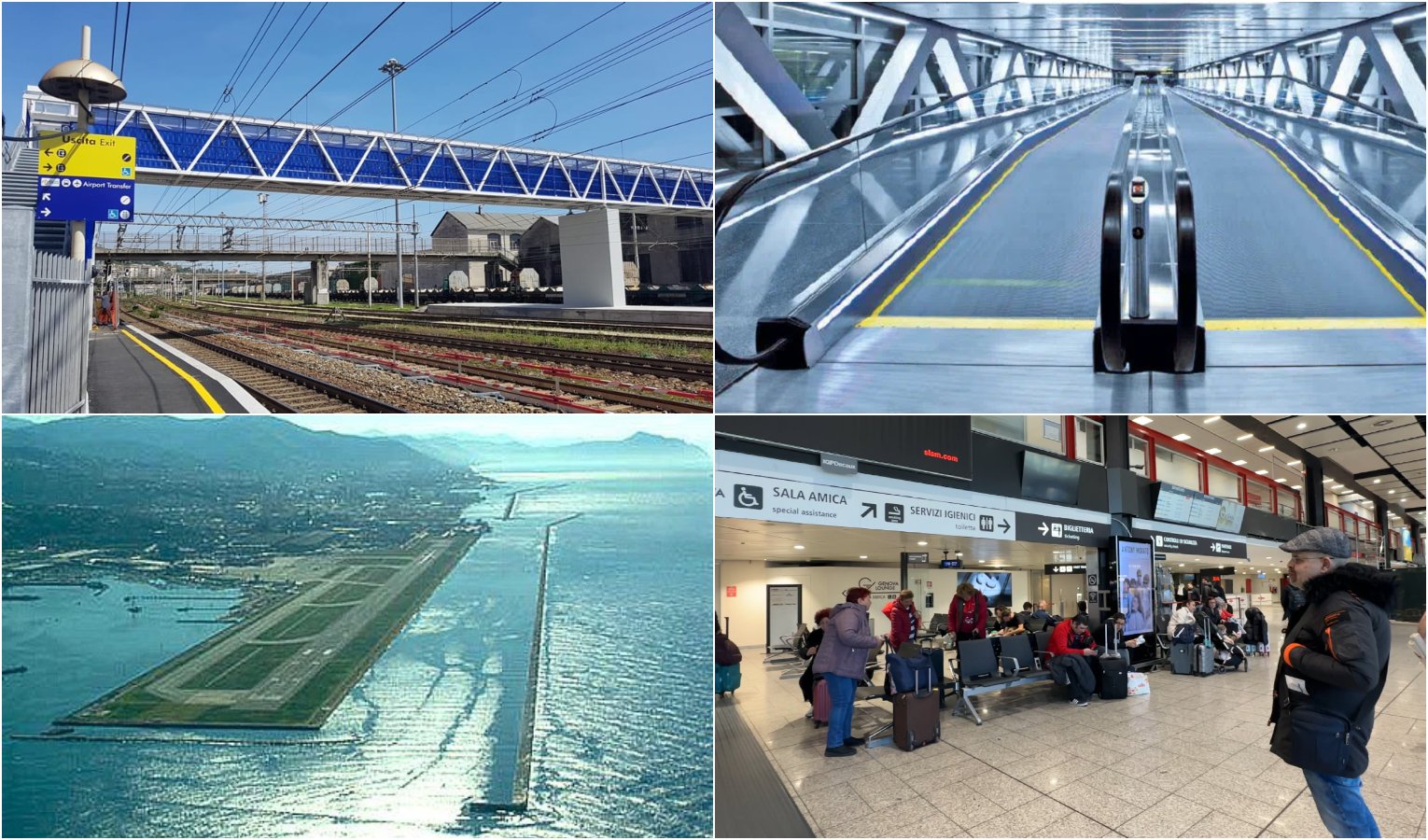Aeroporto di Genova: stazione e tapis roulant pronti a metà 2026