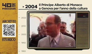 Dall'archivio storico di Primocanale, 2004: il principe Alberto di Monaco a Genova