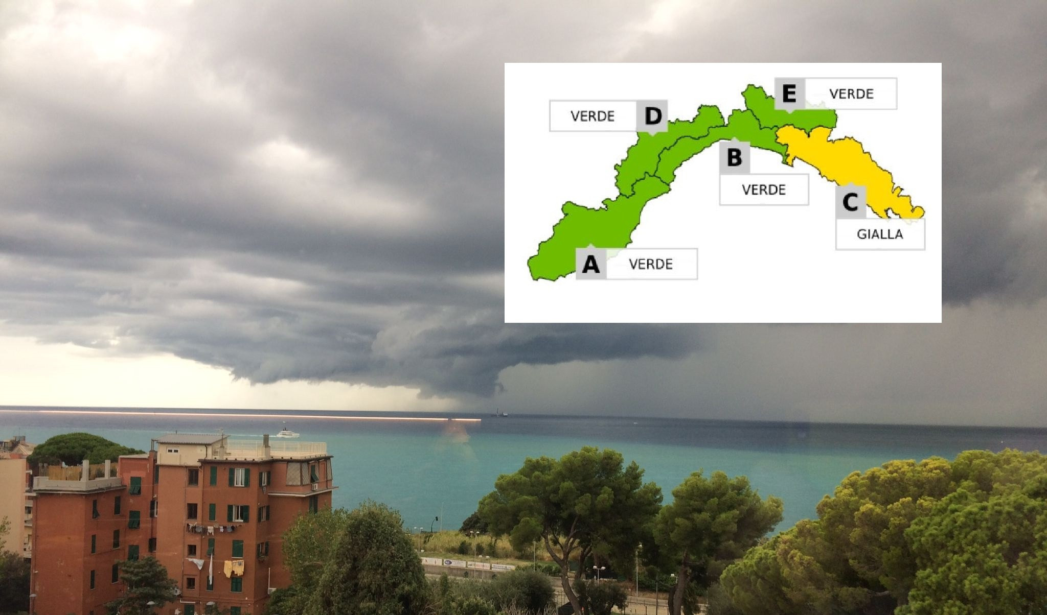 Maltempo, domenica di allerta gialla sul Levante in Liguria