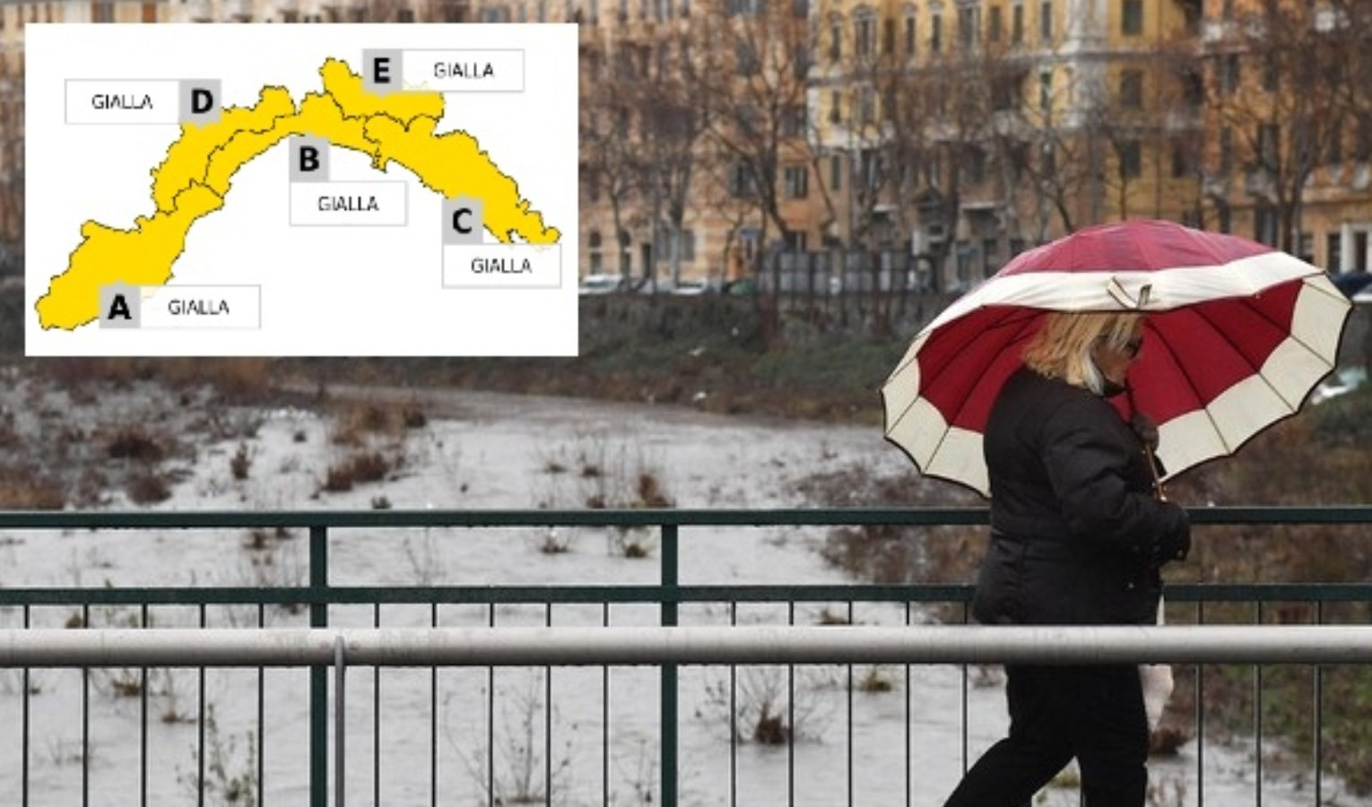 Liguria, allerta meteo gialla per temporali su tutta la regione