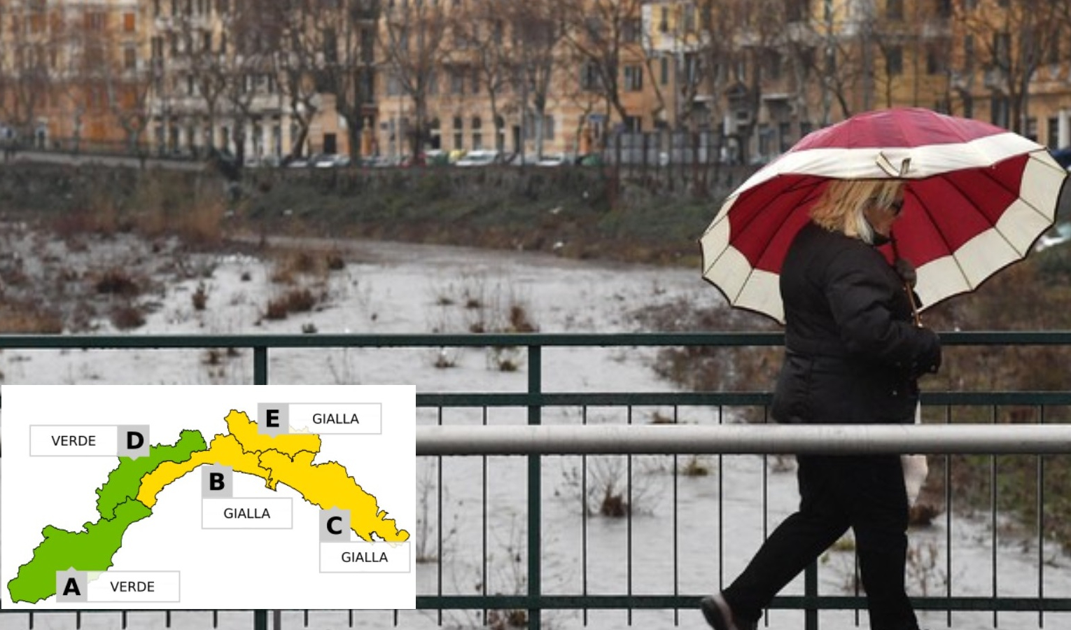 Pioggia, vento e temporali, allerta meteo gialla sul centro-Levante della Liguria 