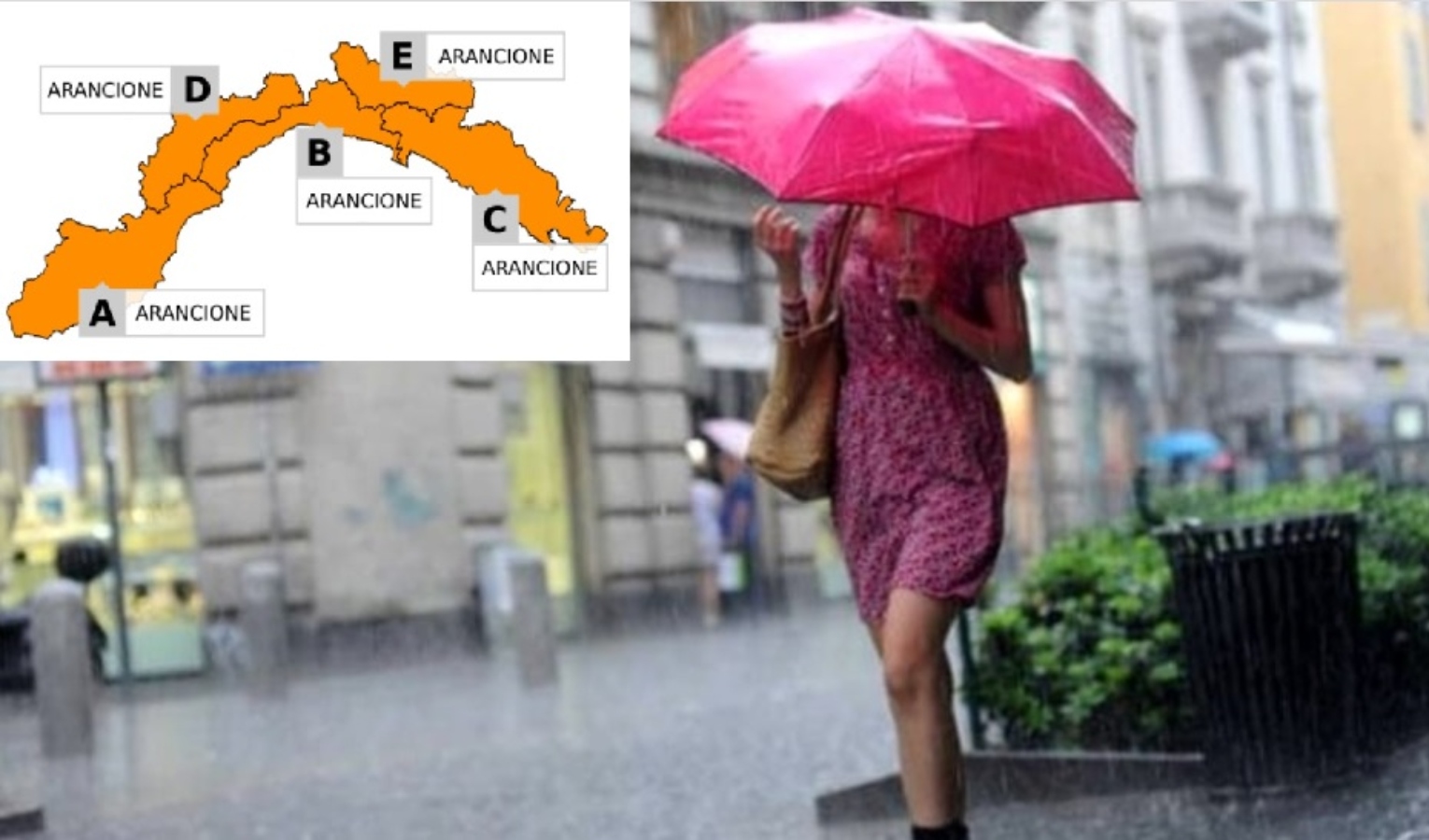 Allerta meteo, diramata l'arancione su tutta la Liguria dalle 22