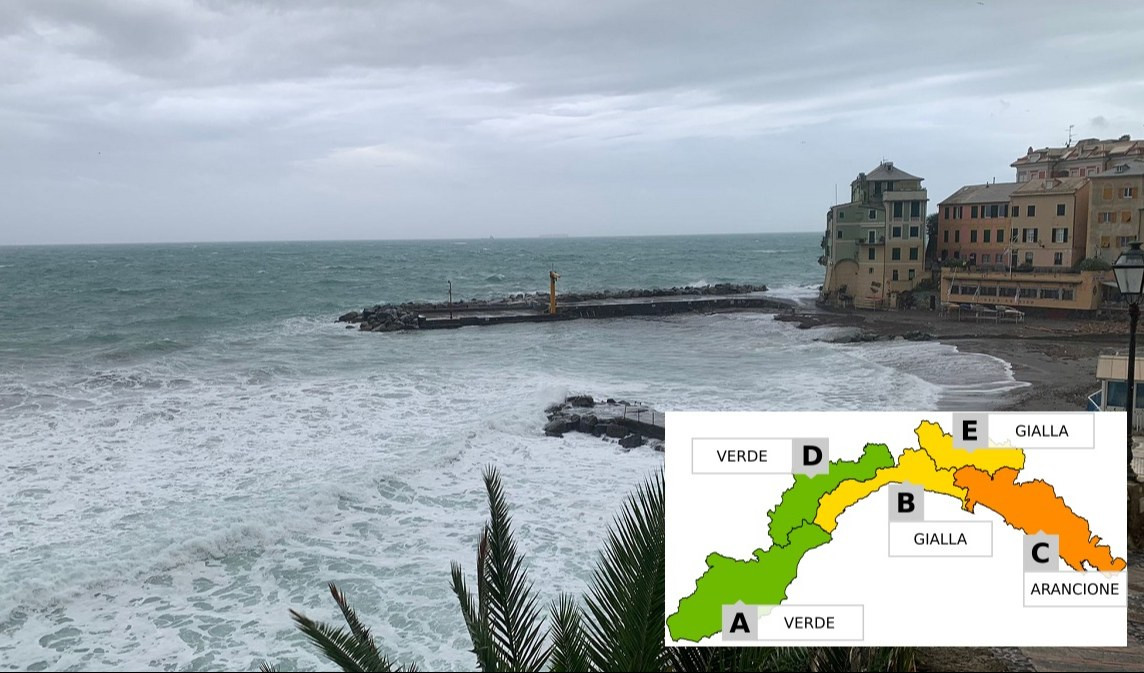 Maltempo in Liguria, dalle 18 torna l'allerta meteo nel Centro-Levante. Diretta Primocanale
