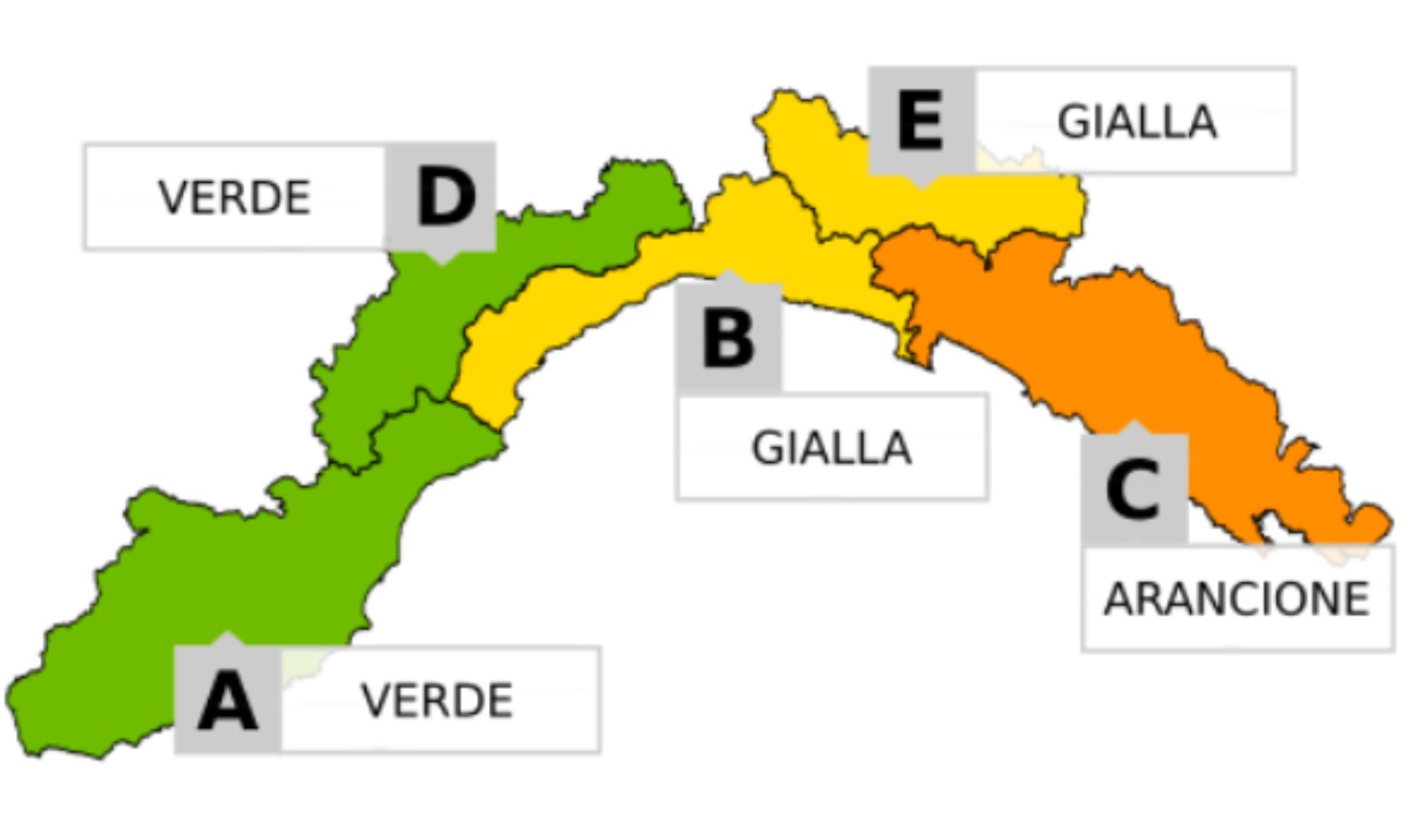 Maltempo in Liguria: allerta arancione sul Levante, gialla a Genova