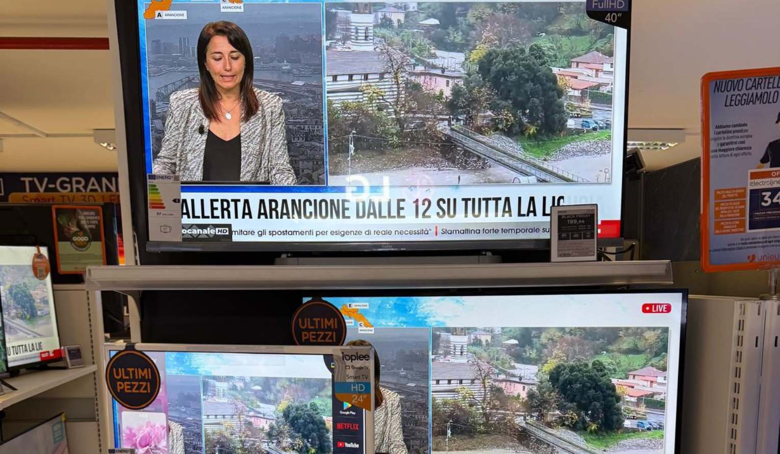 Allerta meteo, mezzo milione di Liguri su Primocanale