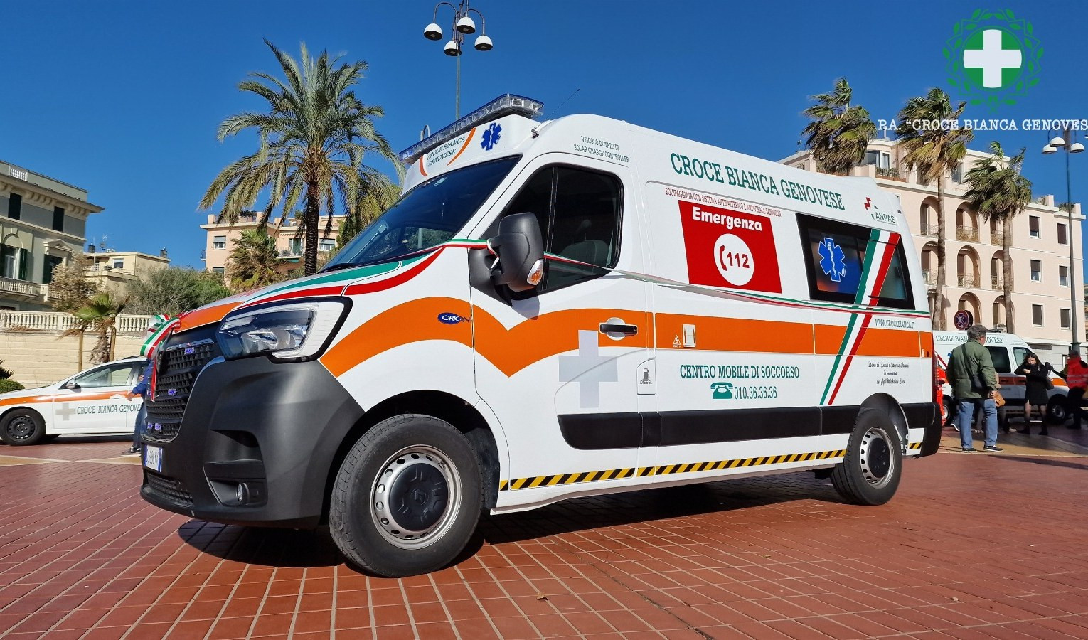 Croce Bianca Genovese, inaugurata nuova ambulanza di ultima generazione
