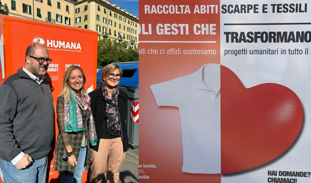 Riciclo di vestiti, scarpe e borse nei nuovi raccoglitori di Humana: saranno 319 tra Genova e provincia
