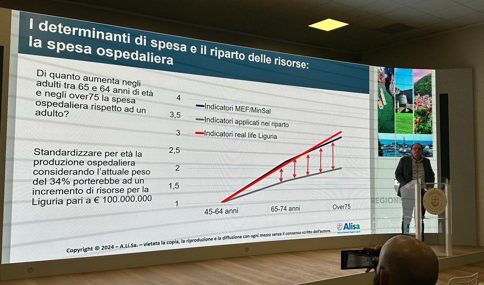 Sanità, Liguria anziana: servirebbero 150 milioni in più