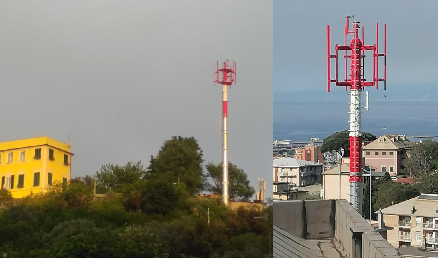 Genova, inizia lo smontaggio dell'antenna troppo alta a Sampierdarena