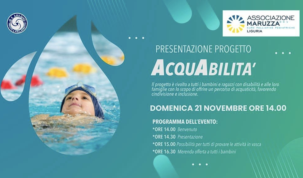 Genova, il Gruppo Sportivo Aragno presenta AcquAbilità per bambini e ragazzi disabili