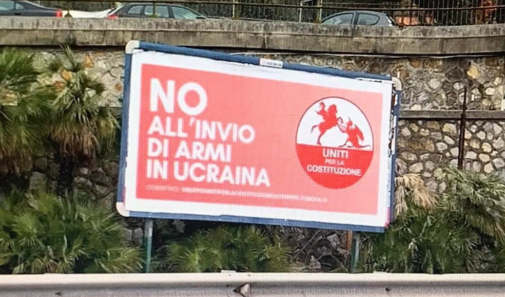 Ucraina: Crucioli compra spazio pubblicitario contro guerra