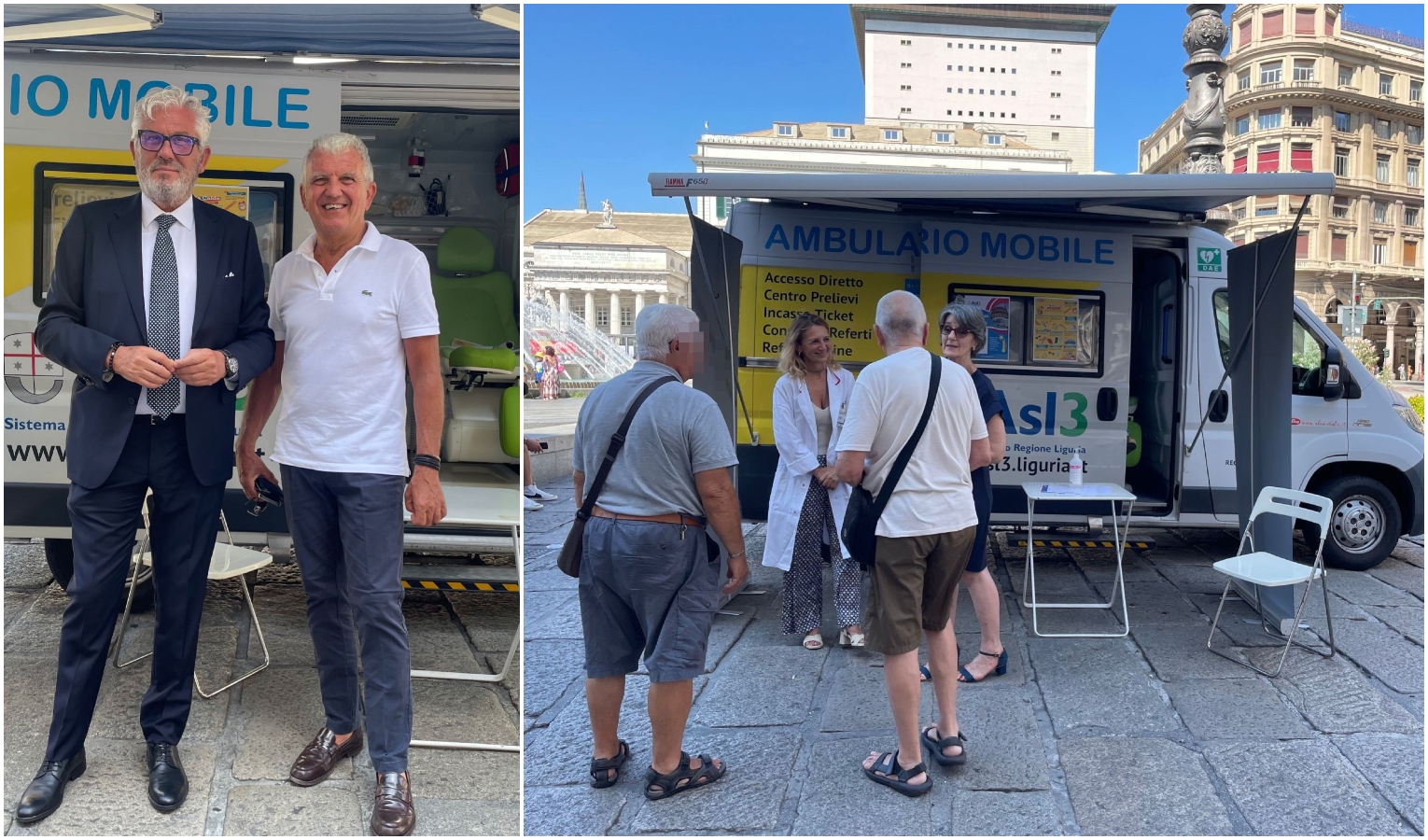 Caldo, a Genova in piazza De Ferrari infopoint Asl 3 fino a settembre