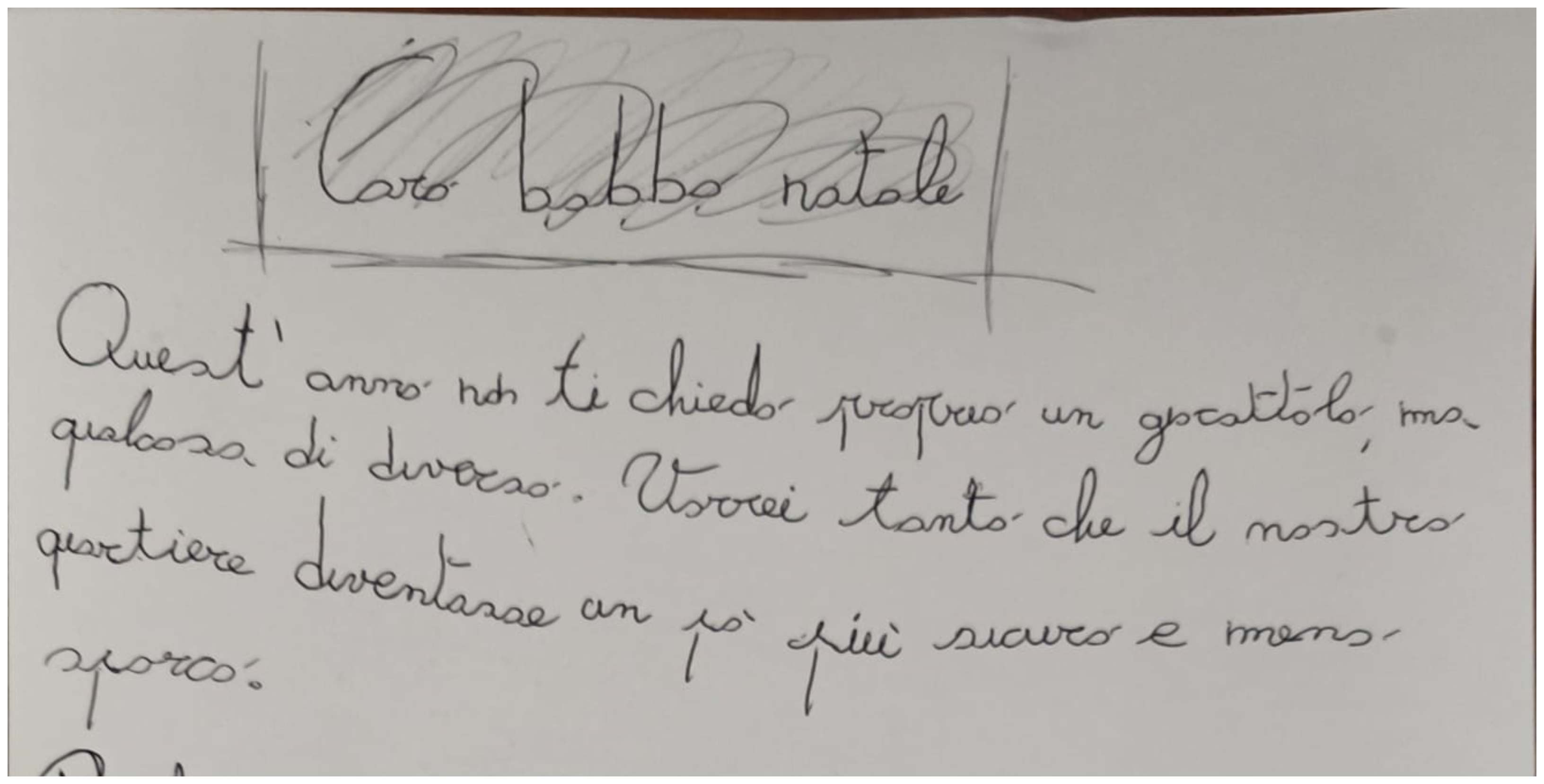 Caro Babbo Natale, ti chiedo 