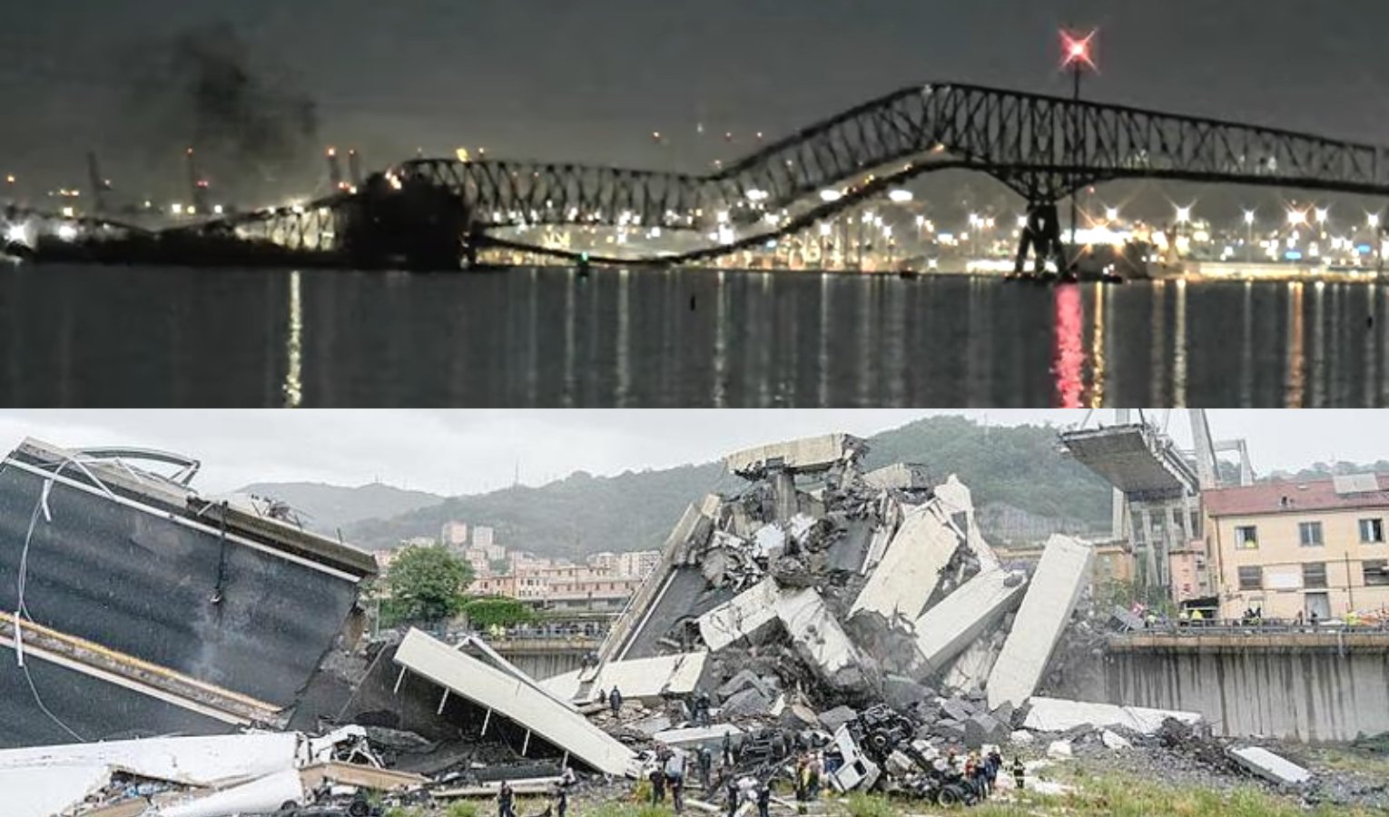 Genova e Baltimora, città gemellate anche nella tragedia dei ponti crollati
