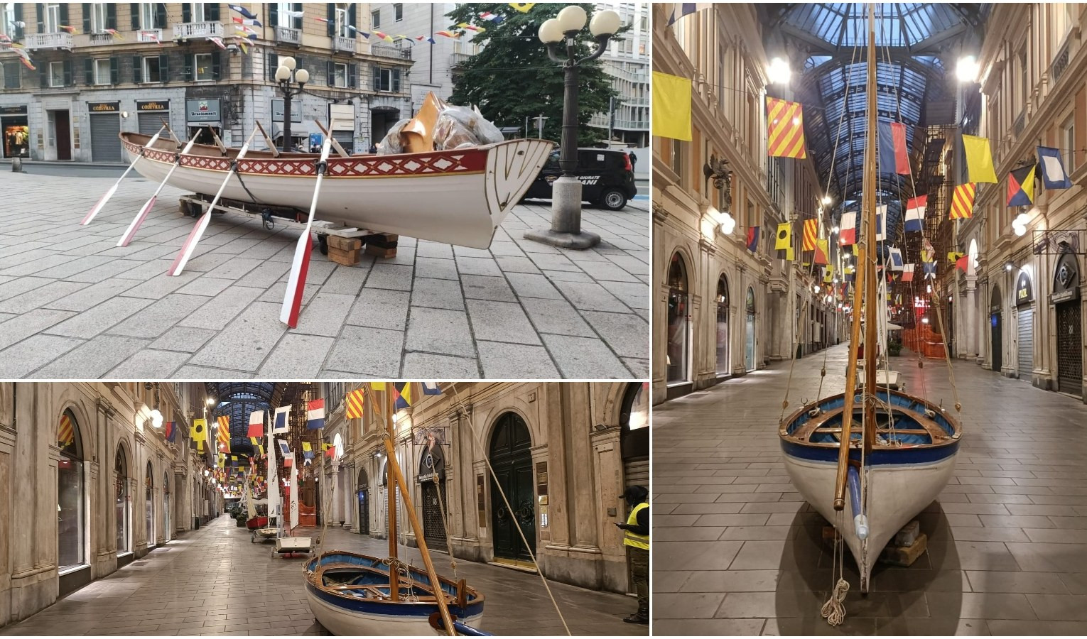 Il galeone dei campioni sbarca nel centro di Genova