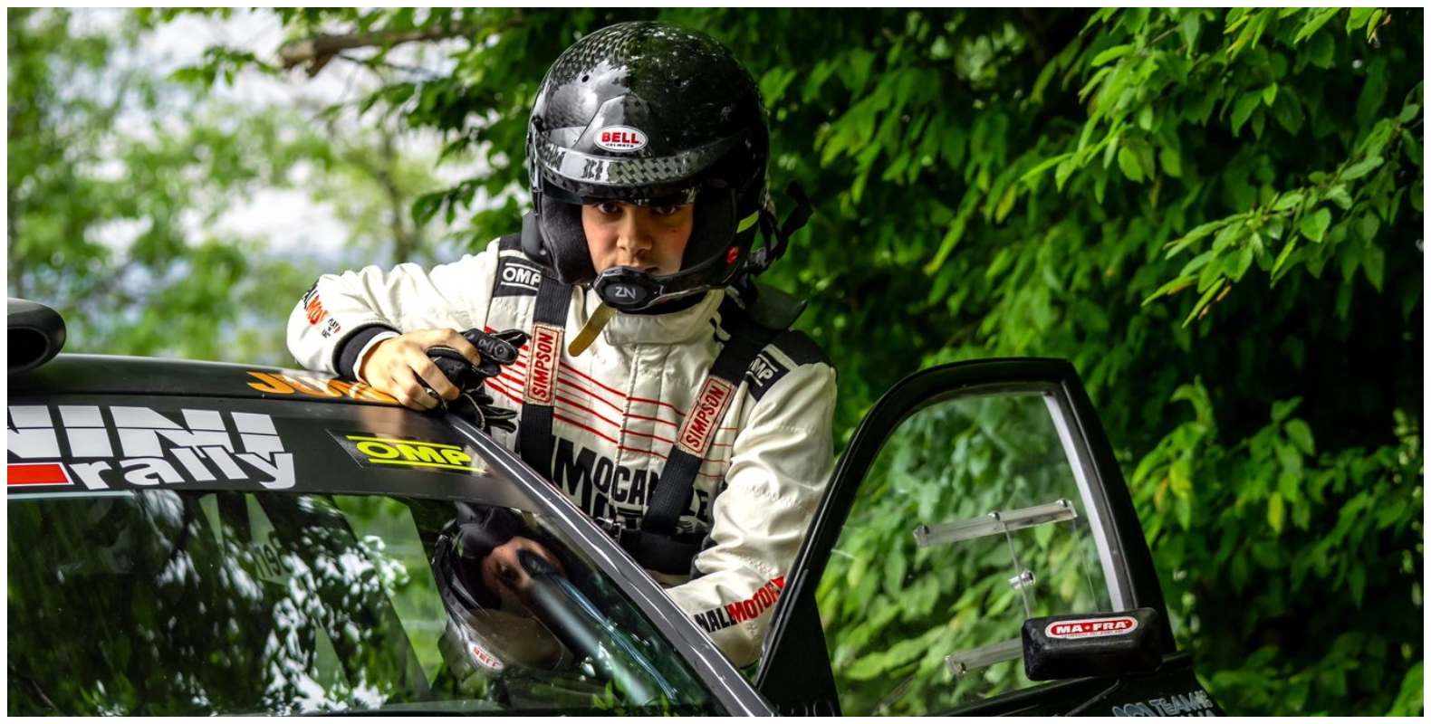 Il giovane campion di rally Matteo Bernini un pilota di rally