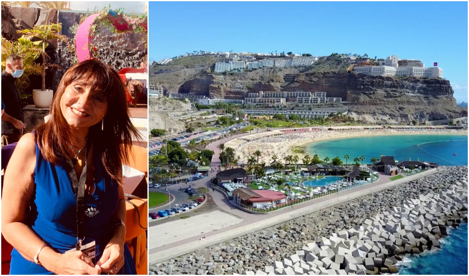 Collage tra foto Stefania Bertini e  Gran Canaria