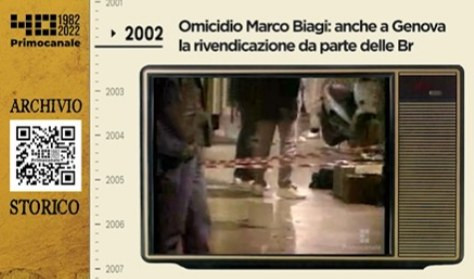 Dall'archivio storico di Primocanale, 2002: omicidio Biagi, rivendicazione anche a Genova