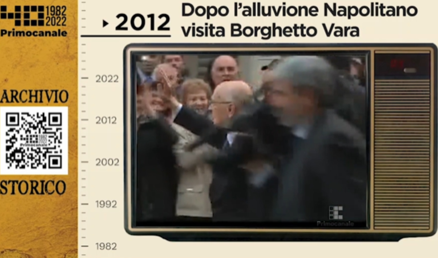 Dall'archivio storico di Primocanale: 2012, Giorgio Napolitano a Borghetto Vara