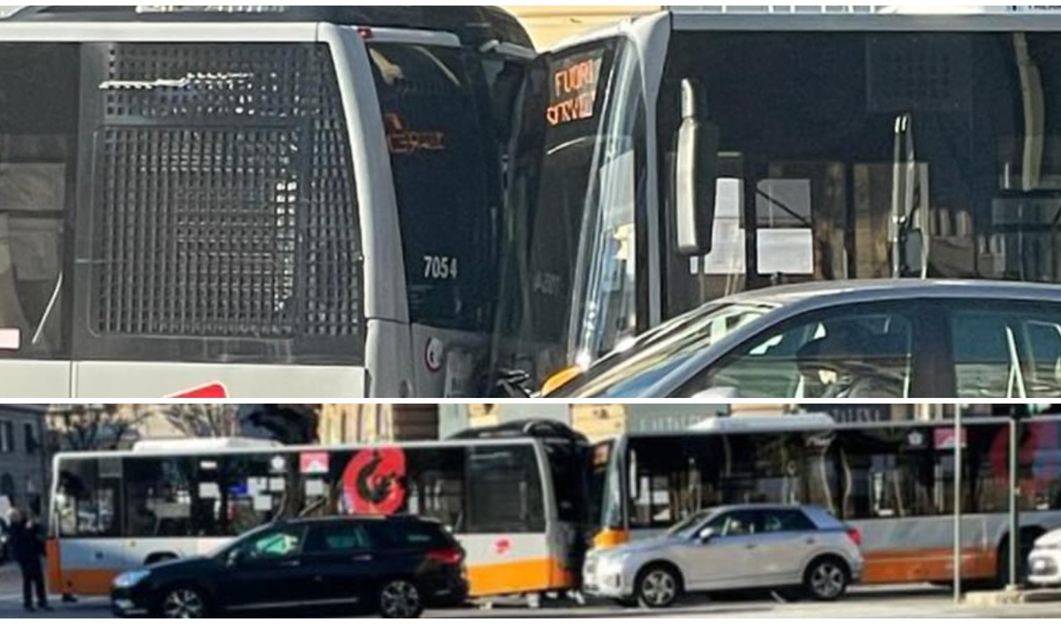 Genova, tamponamento fra due autobus: feriti tre passeggeri