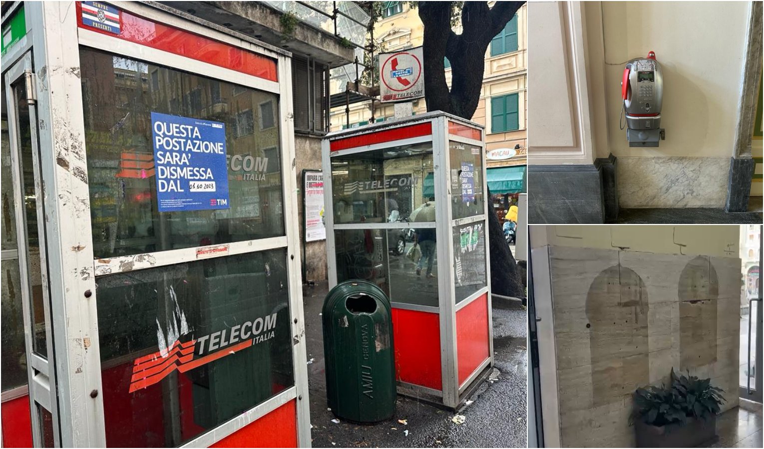 Genova, si smontano le cabine telefoniche ma alcune resteranno