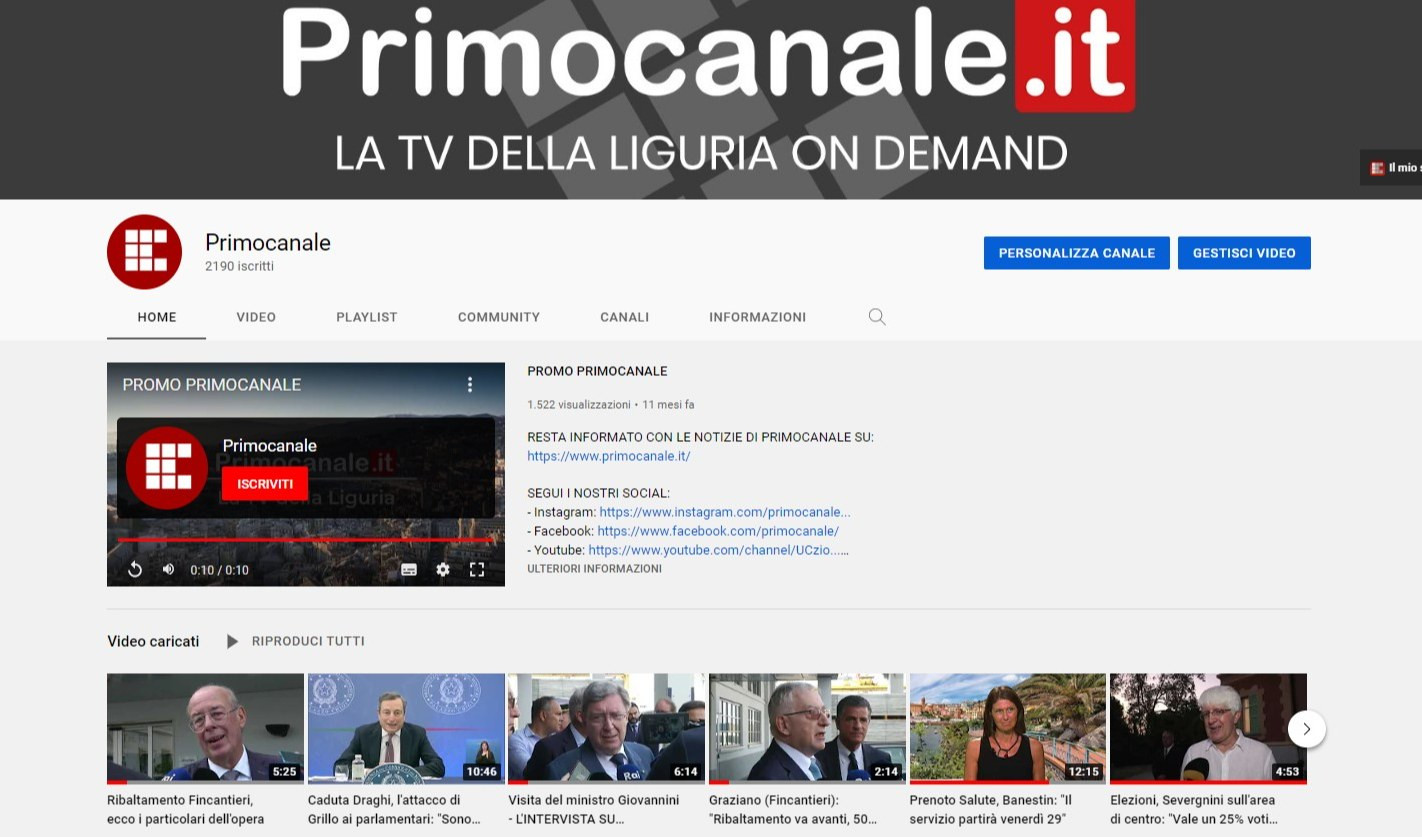 Interviste, approfondimenti, notizie e curiosità: Primocanale è anche su Youtube