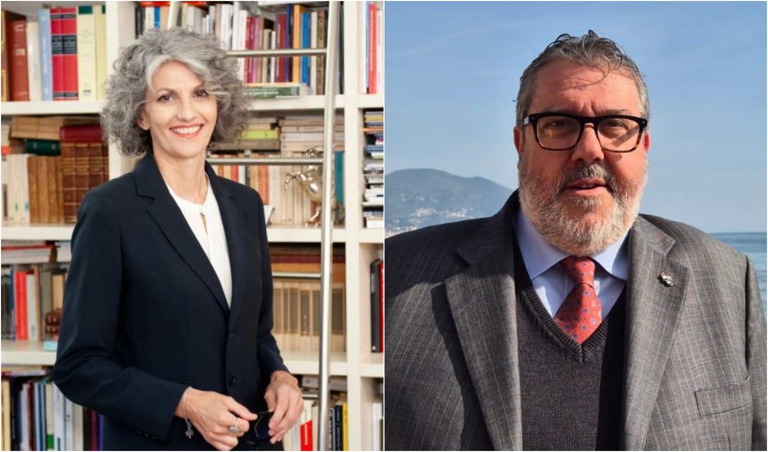 I due competitor per l'assessorato a Savona Ilaria Caprioglio, Angelo Vaccarezza