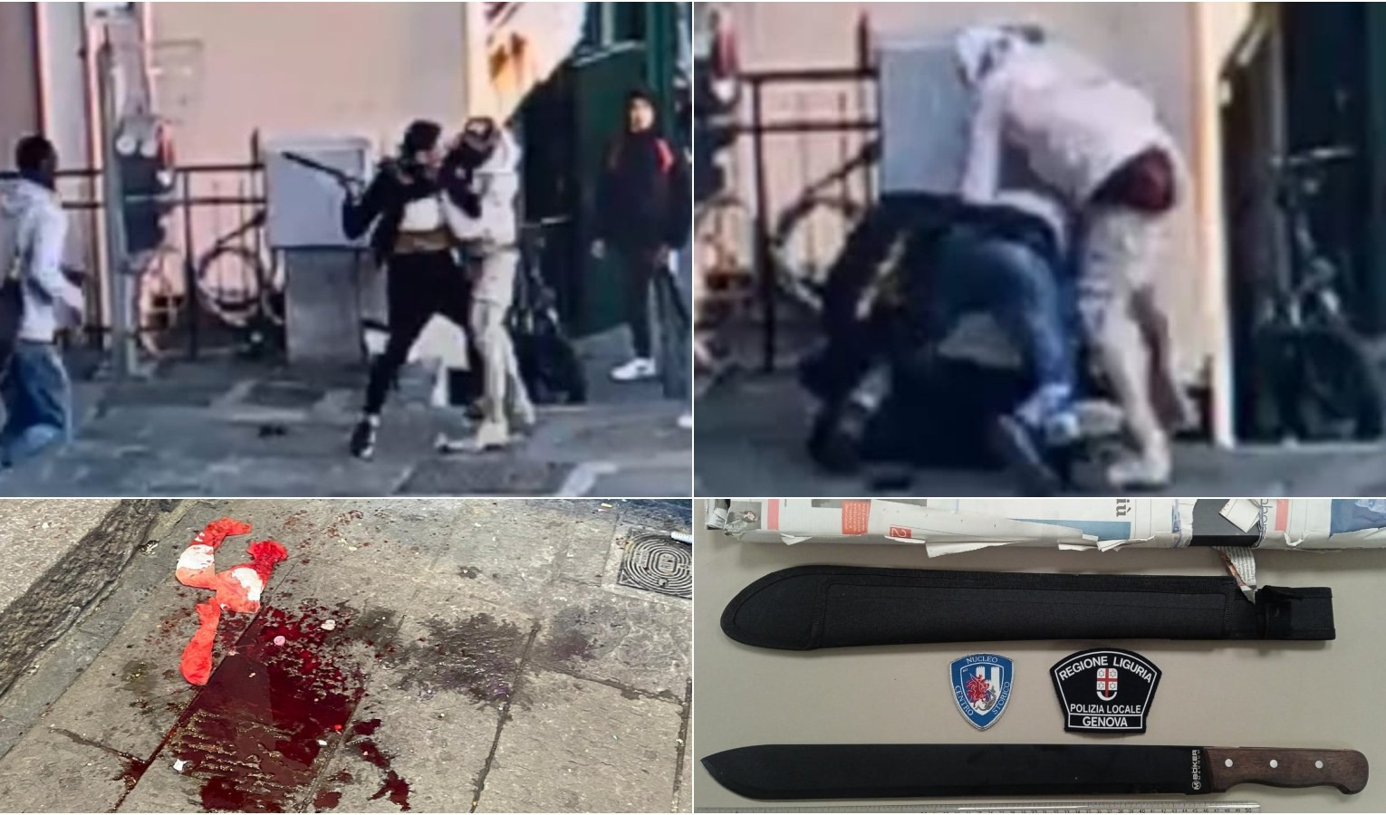 Genova, sangue a Caricamento: aggredito col machete