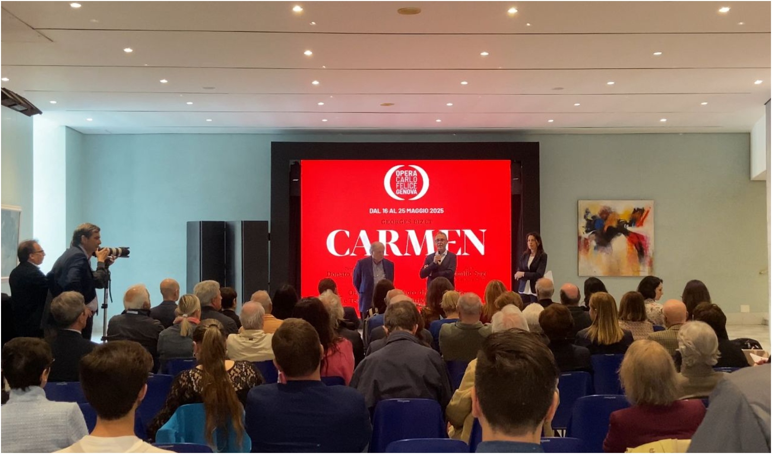 La presentazione della "Carmen" al teatro Carlo Felice