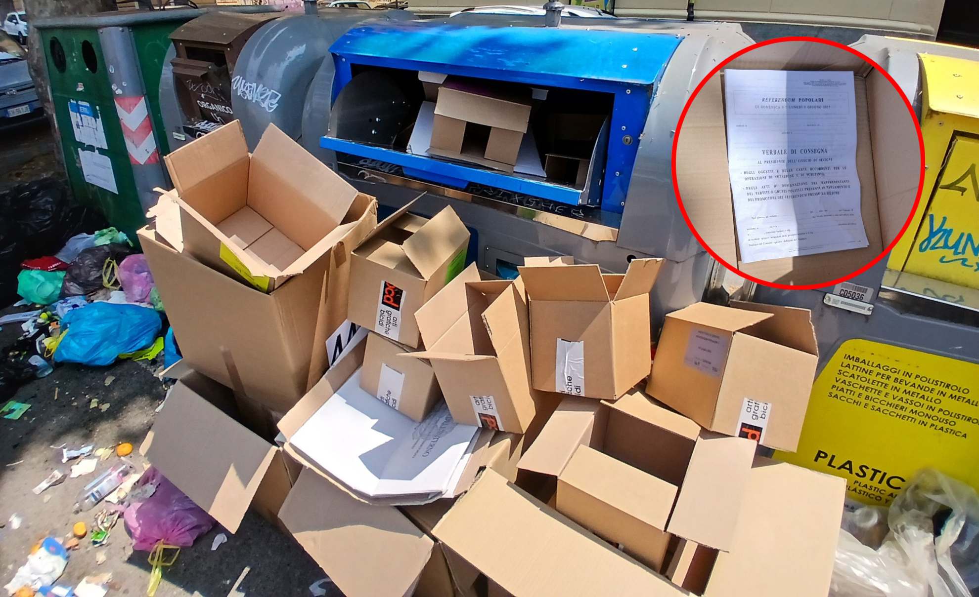 Scandalo dopo il referendum: verbali nella spazzatura a Marassi