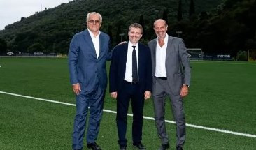 Sampdoria, il presidente Lega Serie A Casini a Bogliasco