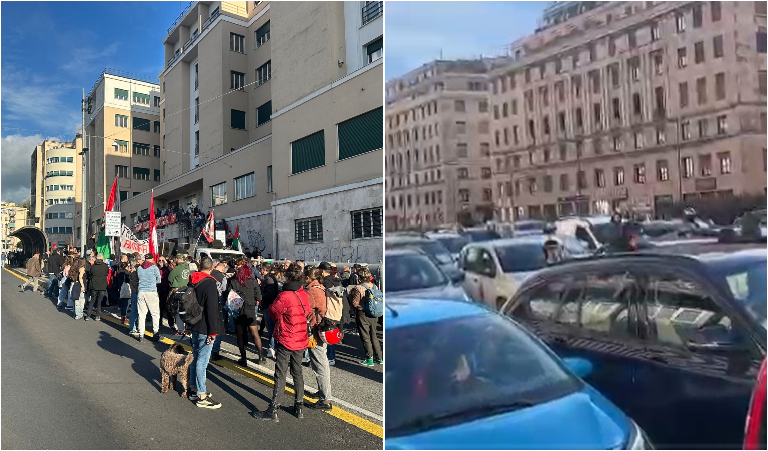 Genova Antifascista celebra il 25 aprile, traffico in tilt a Brignole