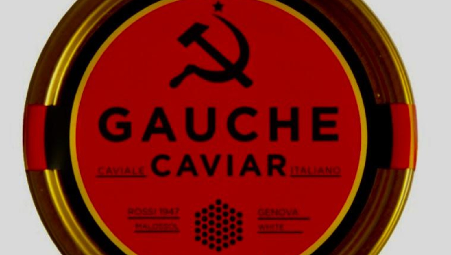 Gauche caviar Il coperchio di un barattolo
