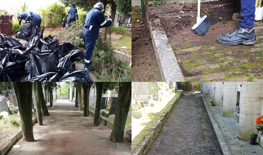 Genova, cimiteri puliti grazie al lavoro di 40 migranti