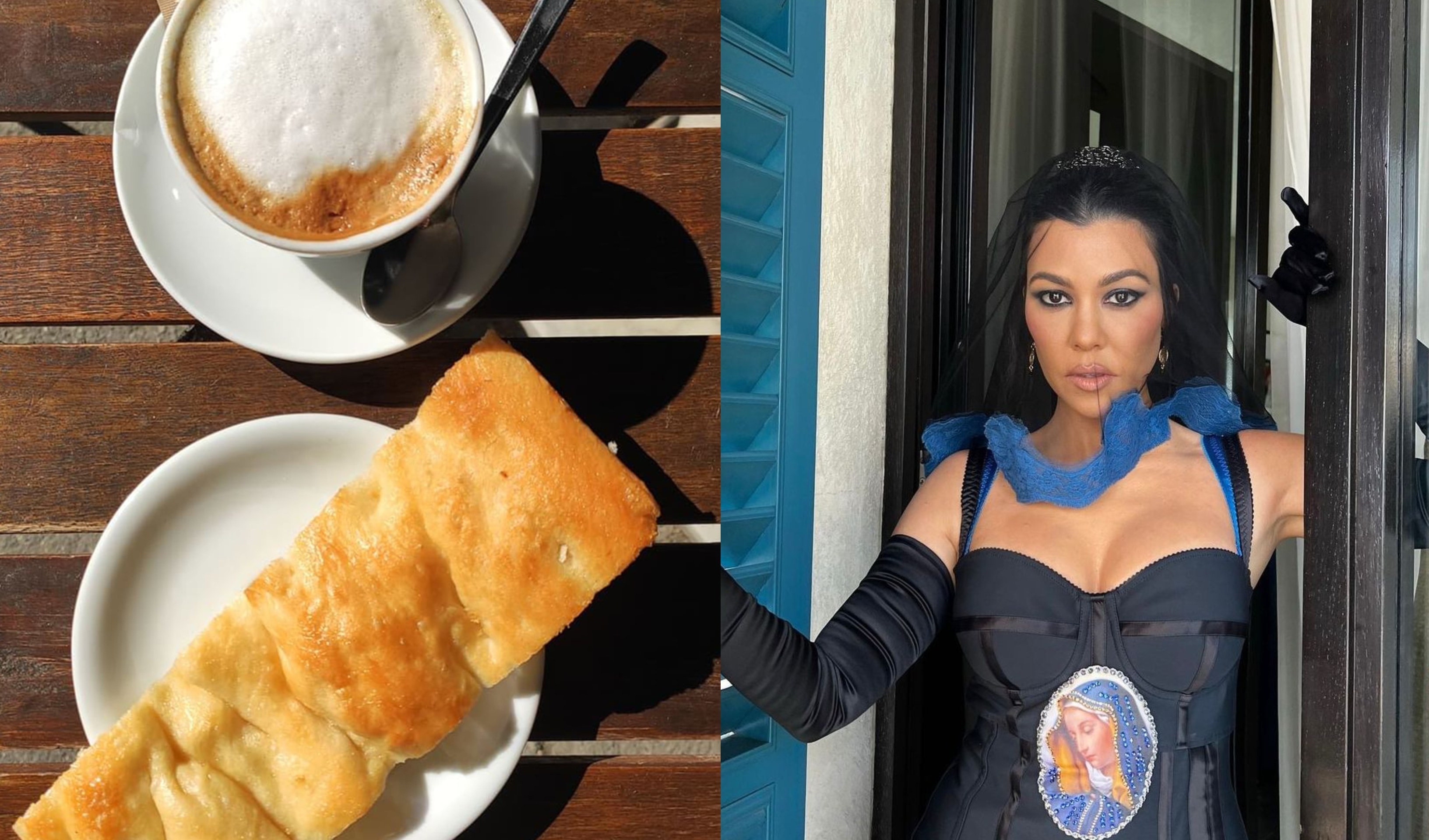 Anche Kourtney Kardashian inzuppa la focaccia nel cappuccino, Bucci: 