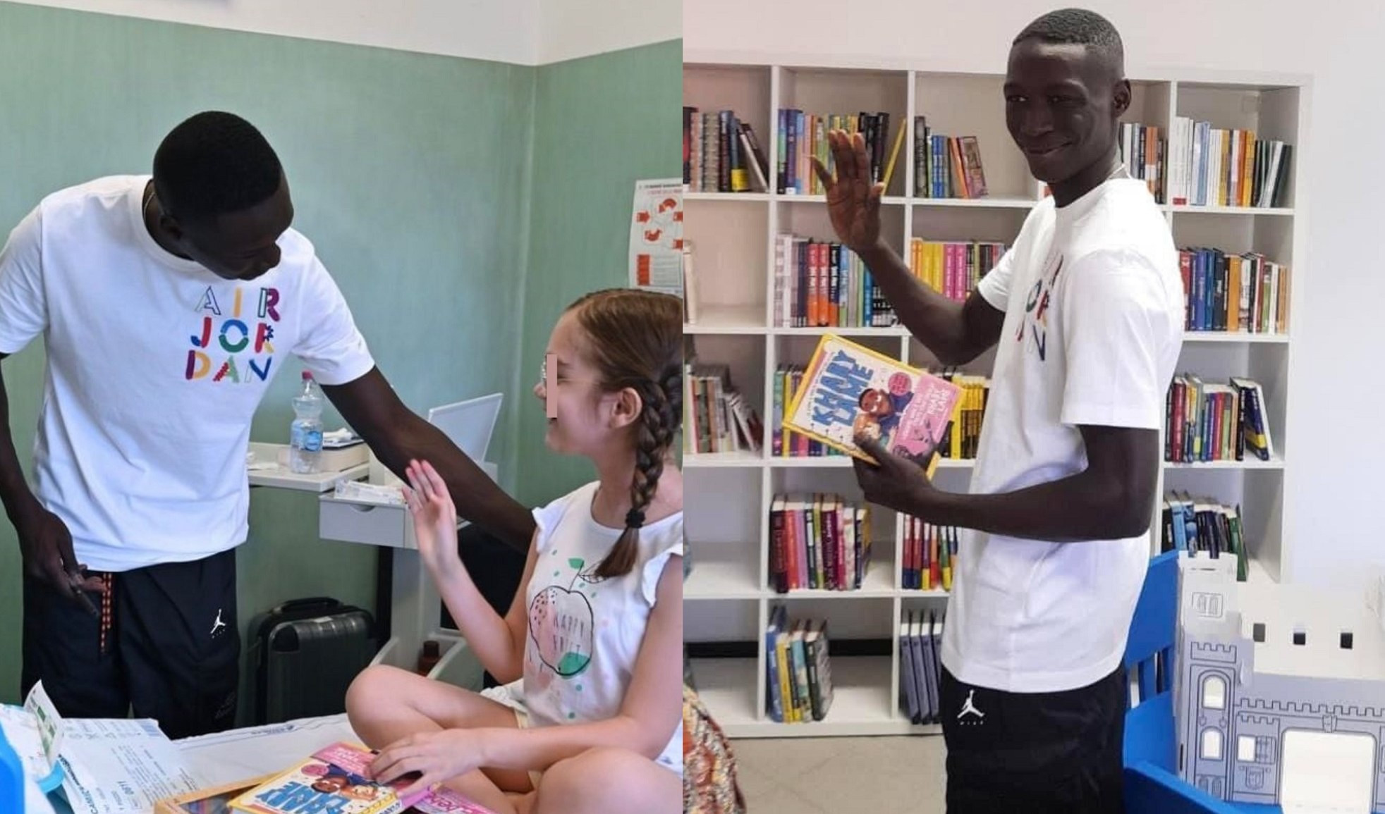 Genova, inaugurata la nuova biblioteca del Gaslini: il tiktoker Khabi Lame incontra i bimbi ricoverati