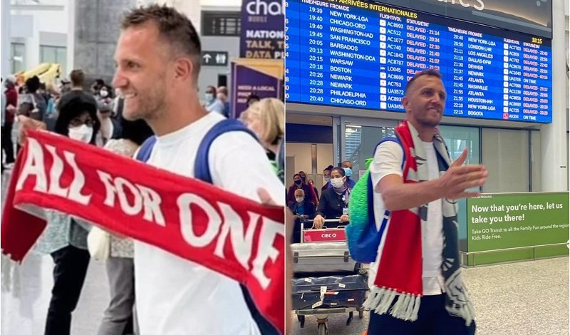 Genoa, Criscito atterra in Canada con la sciarpa del Toronto