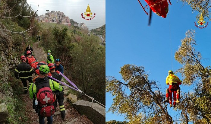 Doppio soccorso alla Spezia, interviene l'elicottero Drago