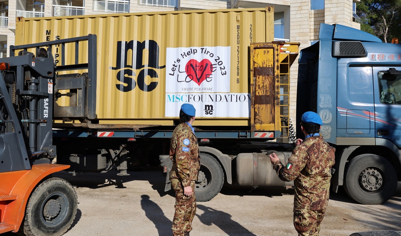 Msc Foundation in Libano, consegnate a Tiro 3 tonnellate di aiuti 