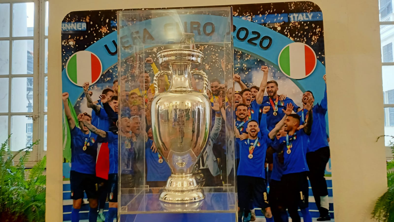 Genova, la coppa di Euro 2020 in mostra a Palazzo Ducale