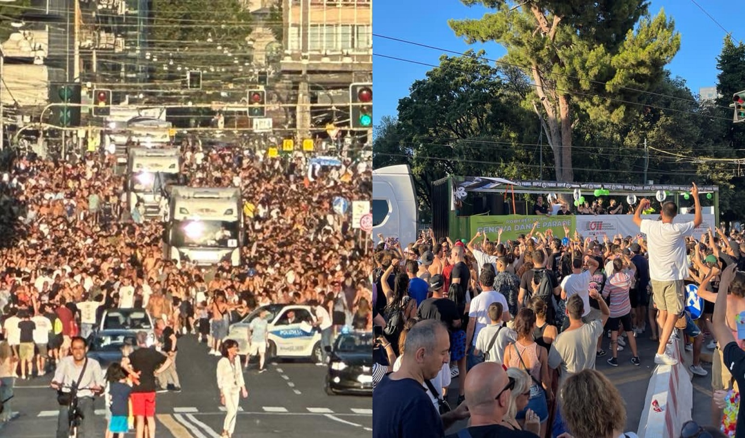 Genova, i carri della Dance Parade in un bagno di folla fino a piazza della Vittoria