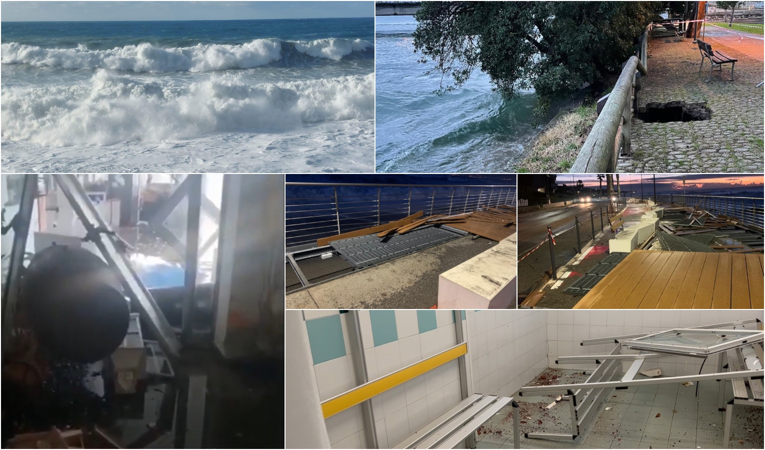 Mareggiata in Liguria: danni nel Levante e a Ventimiglia