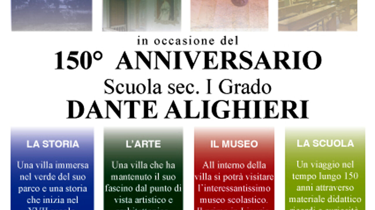 Mostra 150 anni  scuola Dante Alighieri di Sestri ponente