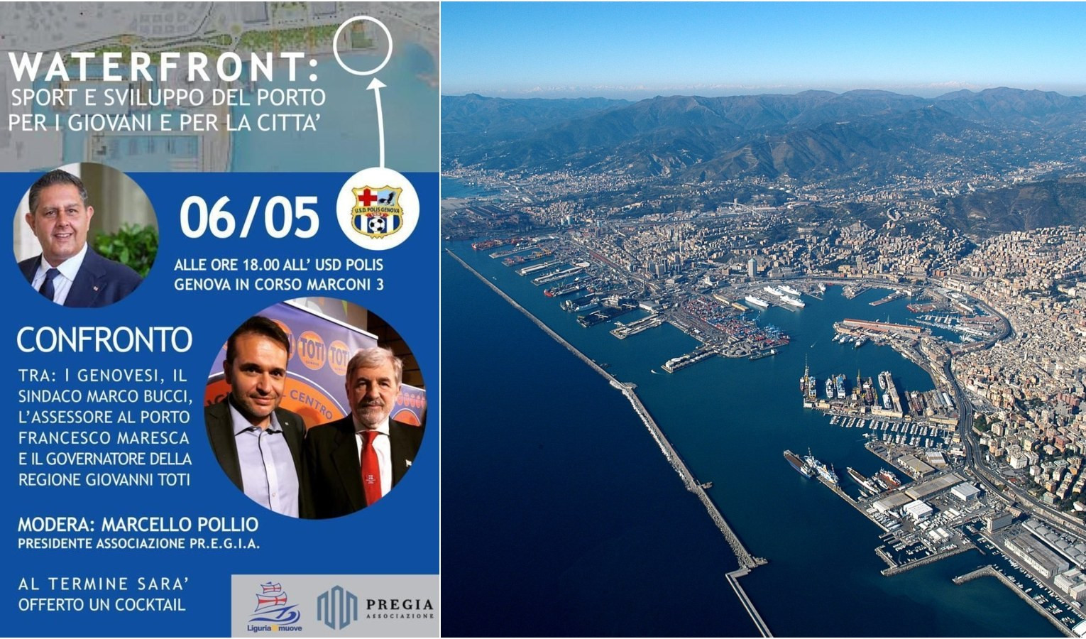 Genova tra waterfront, sviluppo del porto e sport: venerdì dibattito pubblico organizzato da Liguria si muove