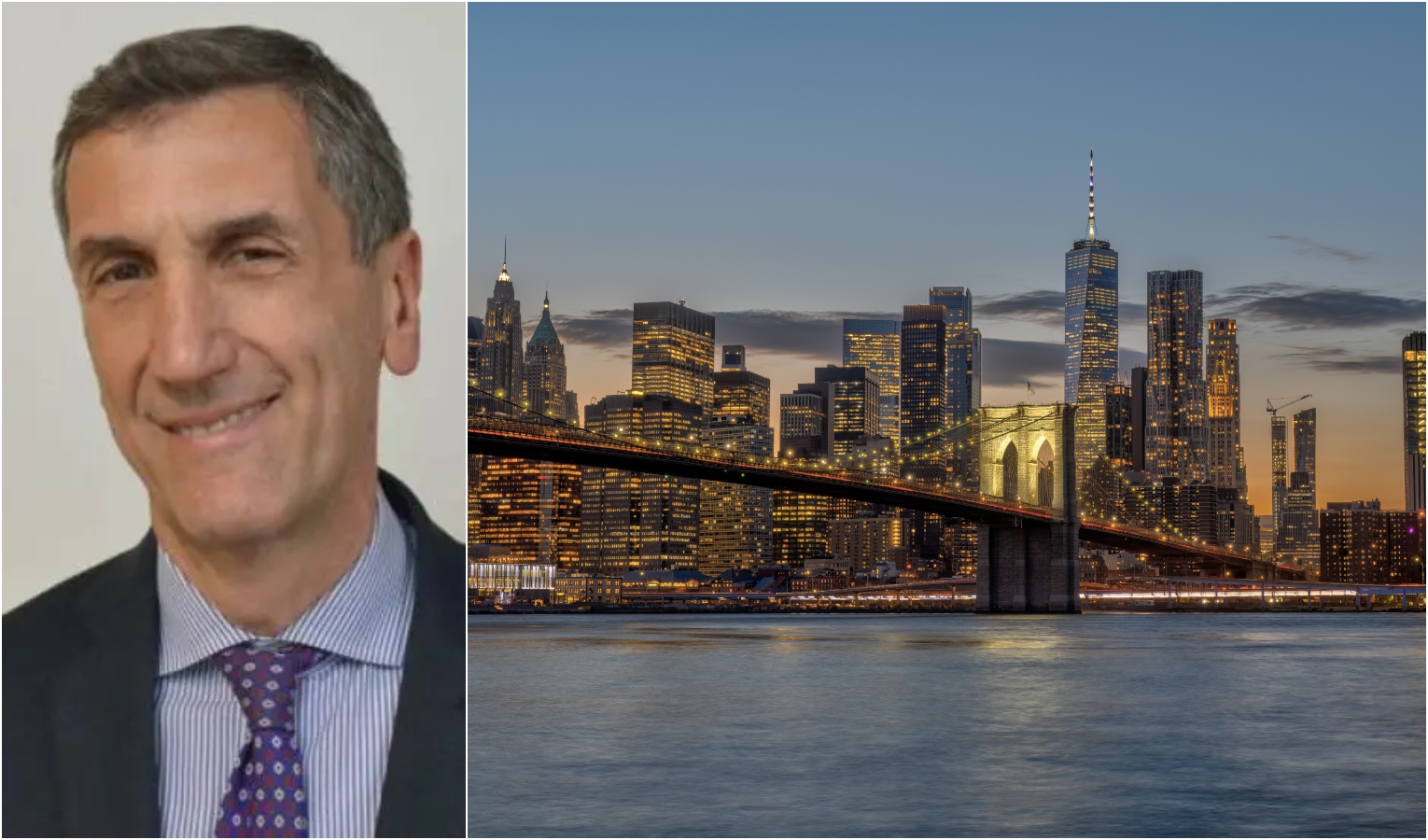 Di Rocco dirige i servizi di un network che copre 9 milioni di persone nello Stato di New York Collage con Alessandro Di Rocco e veduta di New York